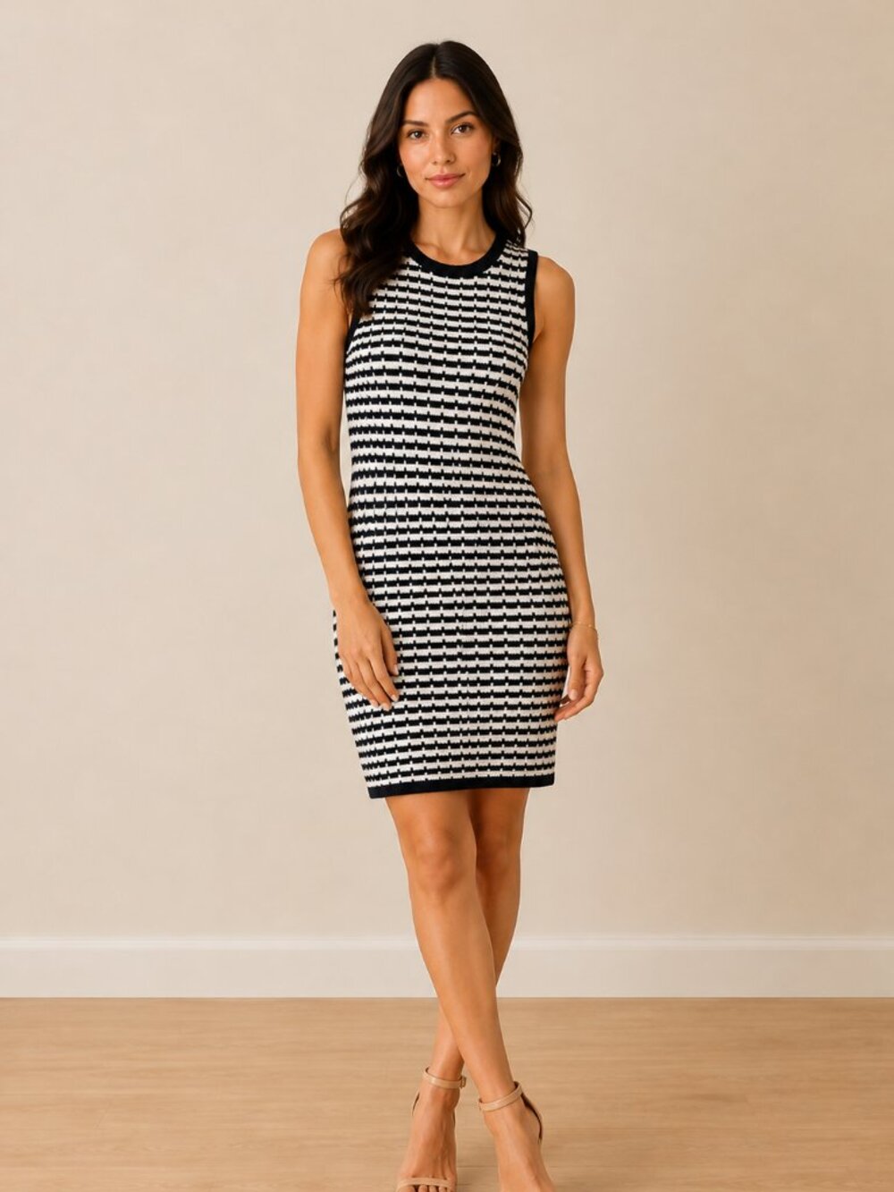 A New Day Women's Crochet Mini Sweater Dress NWT